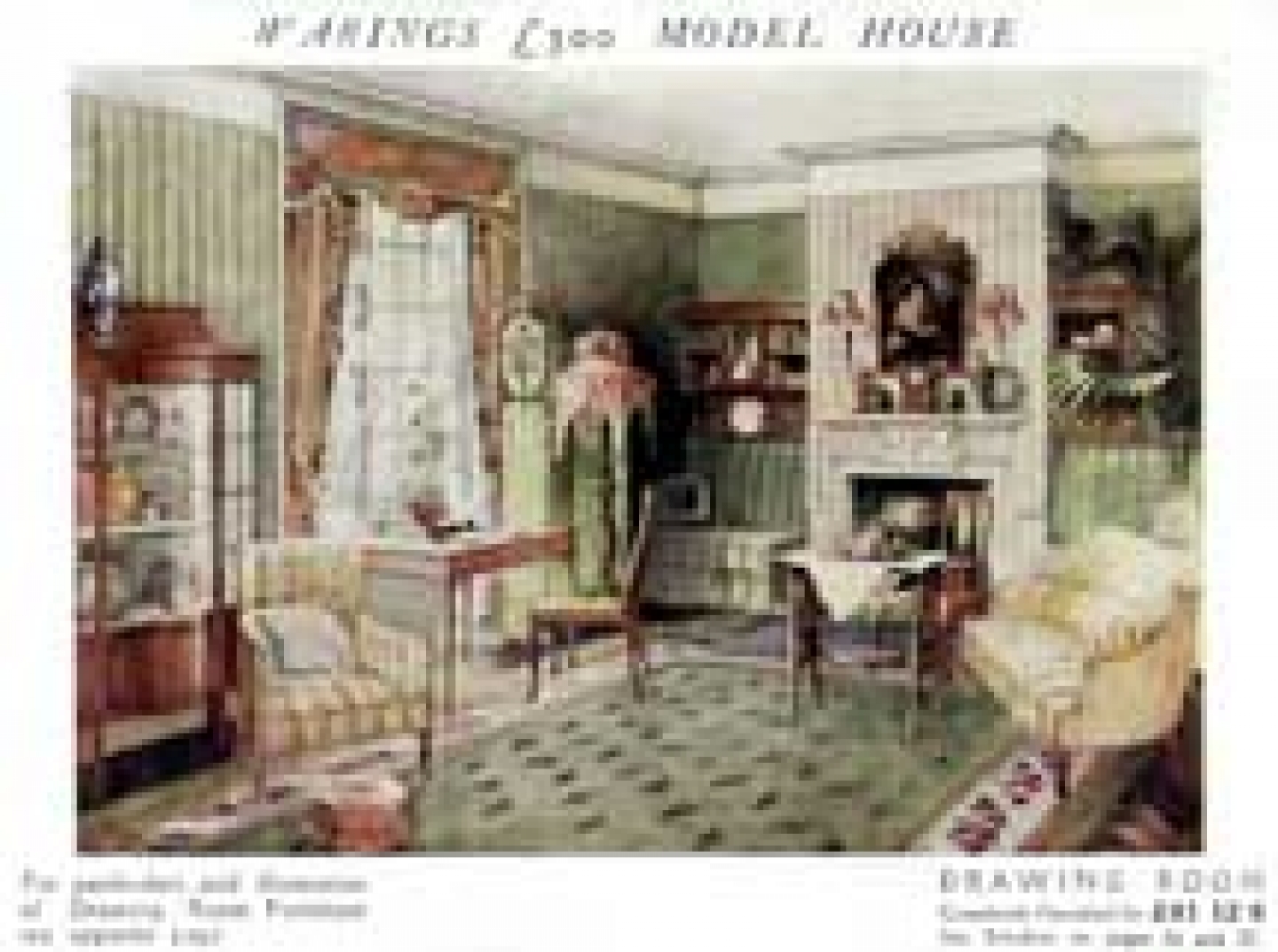 Miniature Victorian Wallpaper Dollhouse Interiors