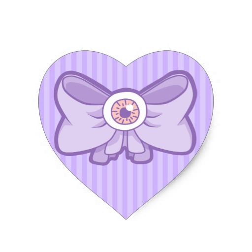 Creepy Candy cute kawaii pastel goth Heart Sticker Zazzle