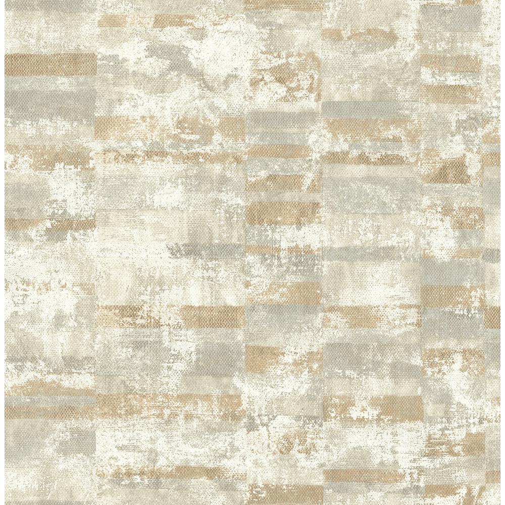 Seabrook Designs Gutenberg Metallic Silver And Terra Cotta
