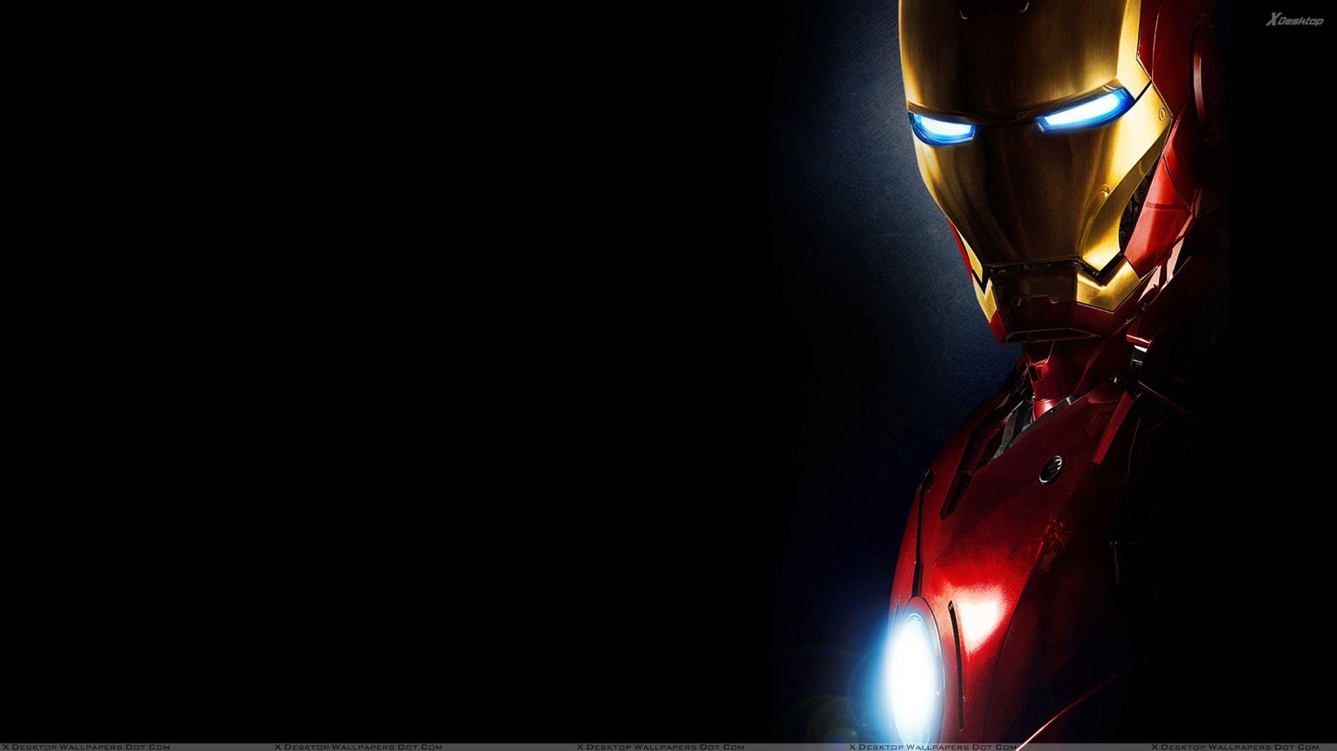 Iron Man Closeup Picture On Black Background
