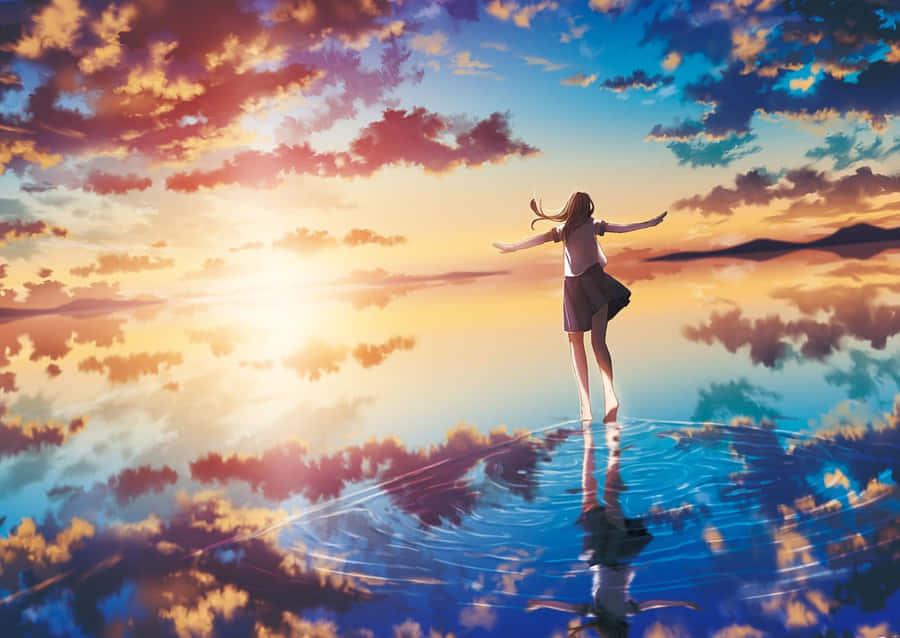 Anime Sunset Wallpaper
