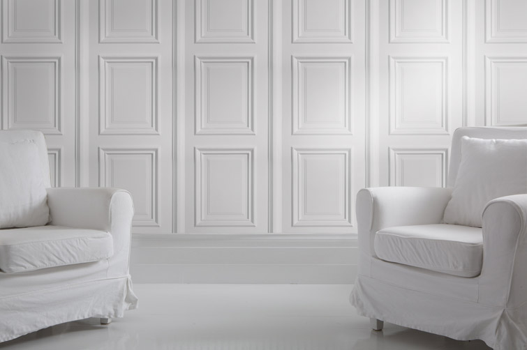 This Beautiful White Paneling Wallpaper Or Planks