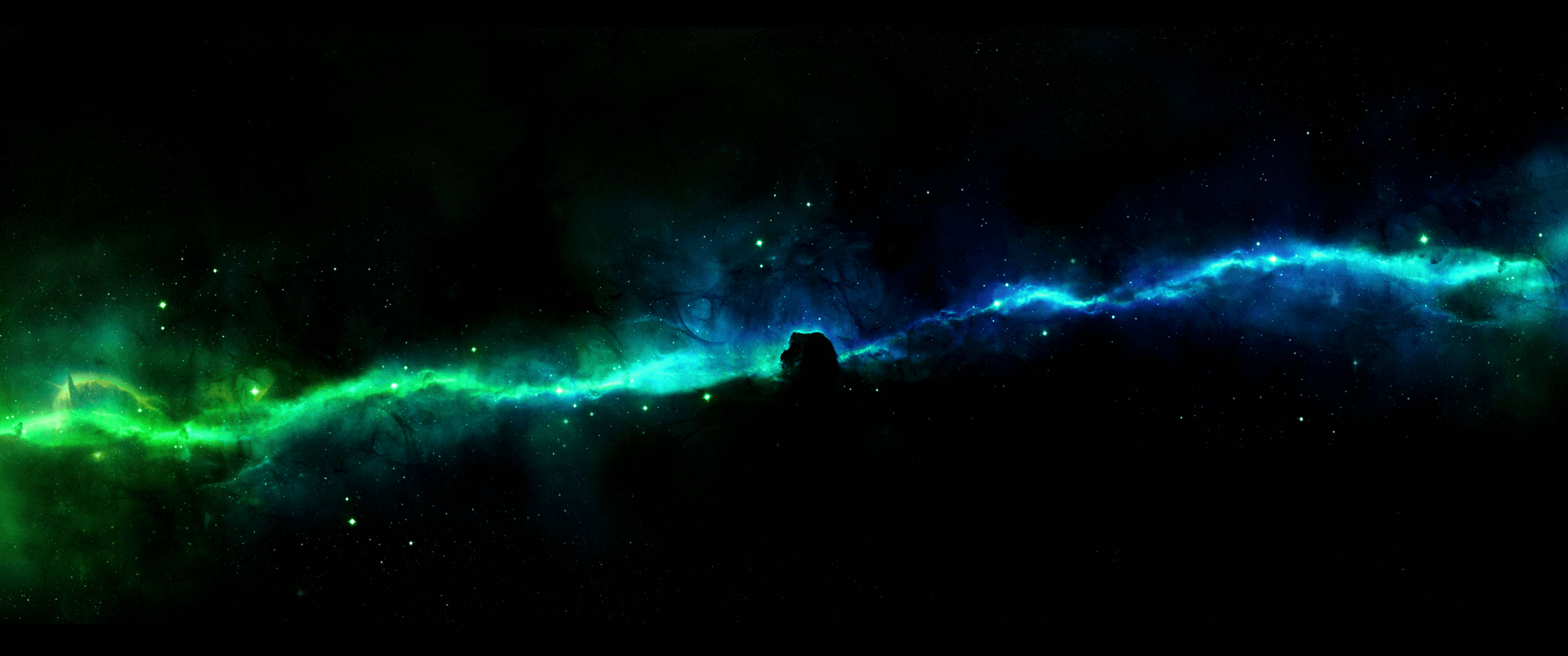 Minimalist Neon Nebula Wallpaper