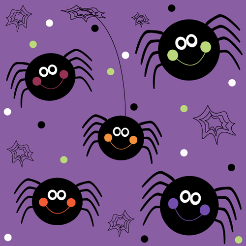Halloween Spider Background Cute And Web Pattern On