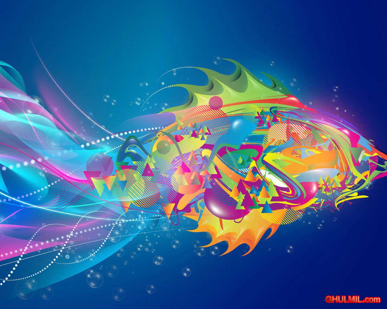 Colorful Fish Background Wallpaper