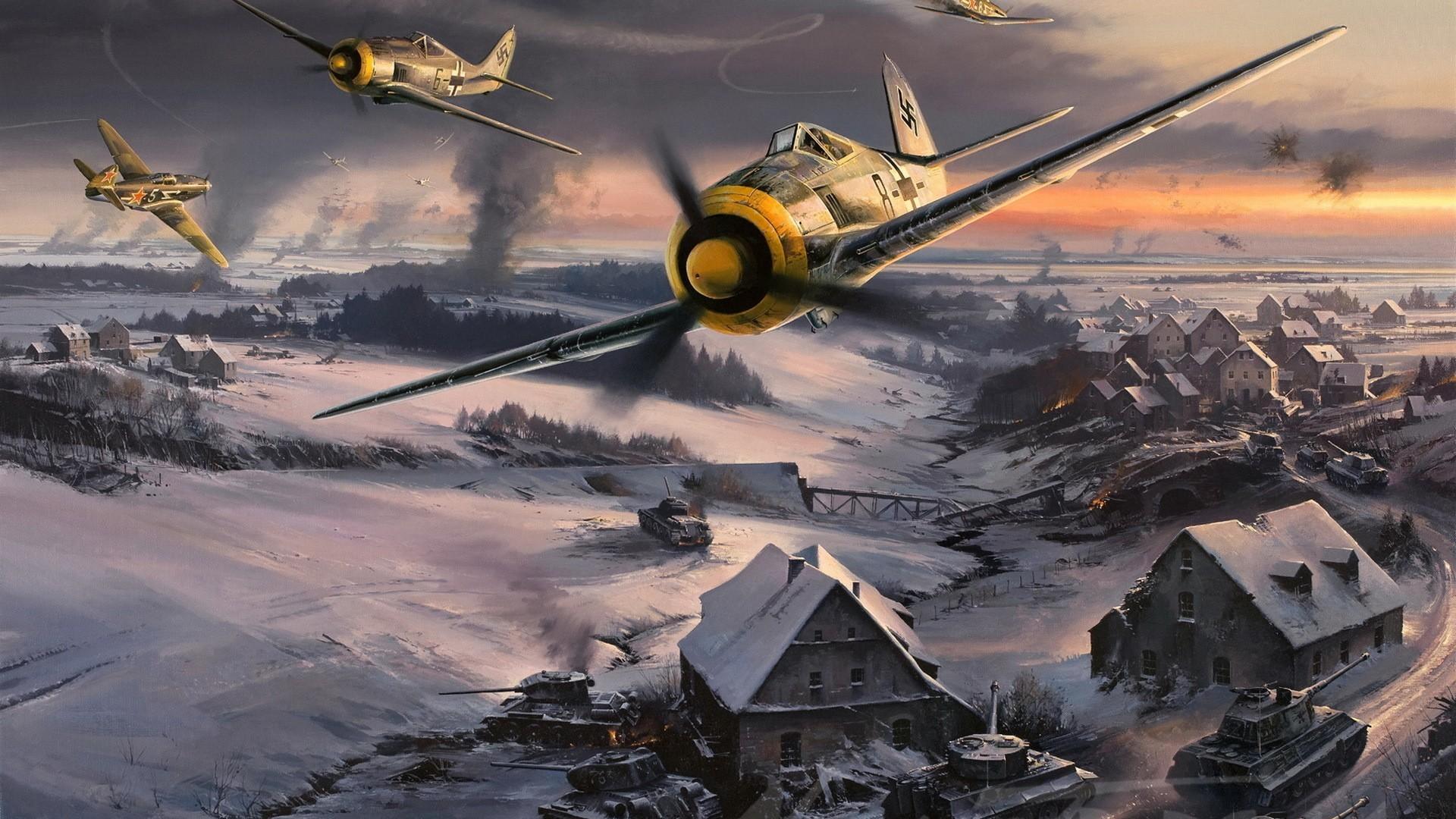 Ii Luftwaffe Focke Wulf Fw Smoke Trail Wallpaper