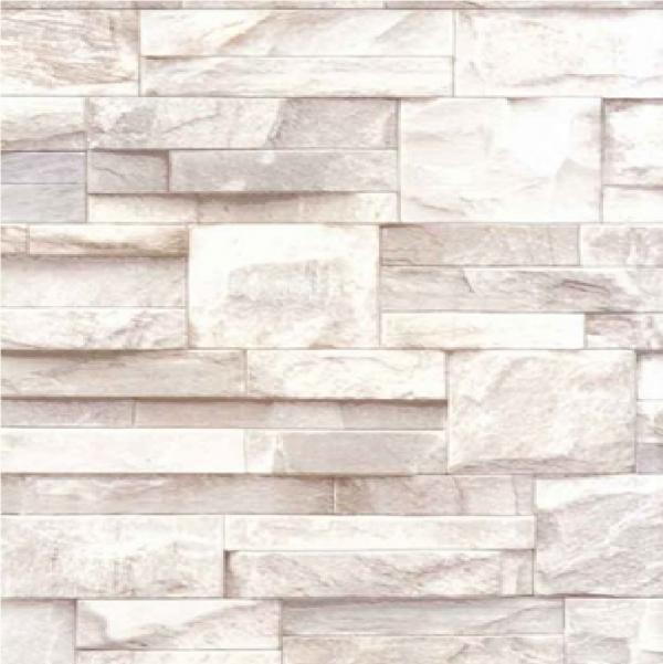 Muriva Slate Stone Brick Wall Effect Textured Vinylwallpaper Roll