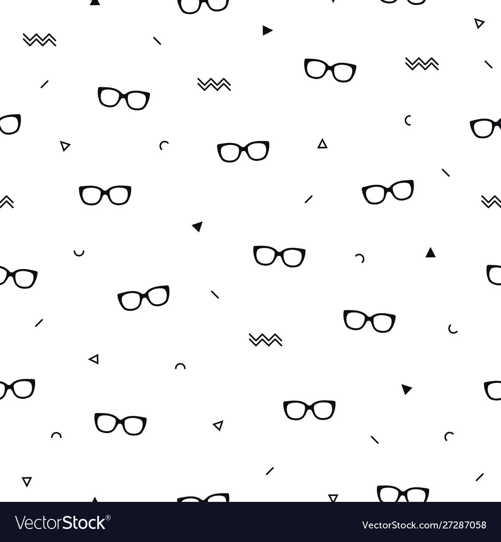 🔥 Free download Glasses eyes seamless pattern on white background