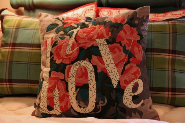 From The Room Pillow With Love Featuring Paint By Number Background