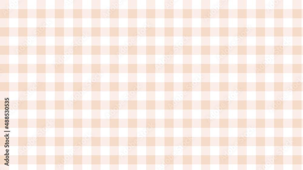 Cute Brown Checkered Gingham Tartan Pattern Background Perfect