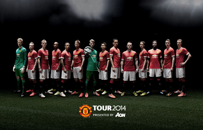 Manchester United squad for the pre season 2014 2015