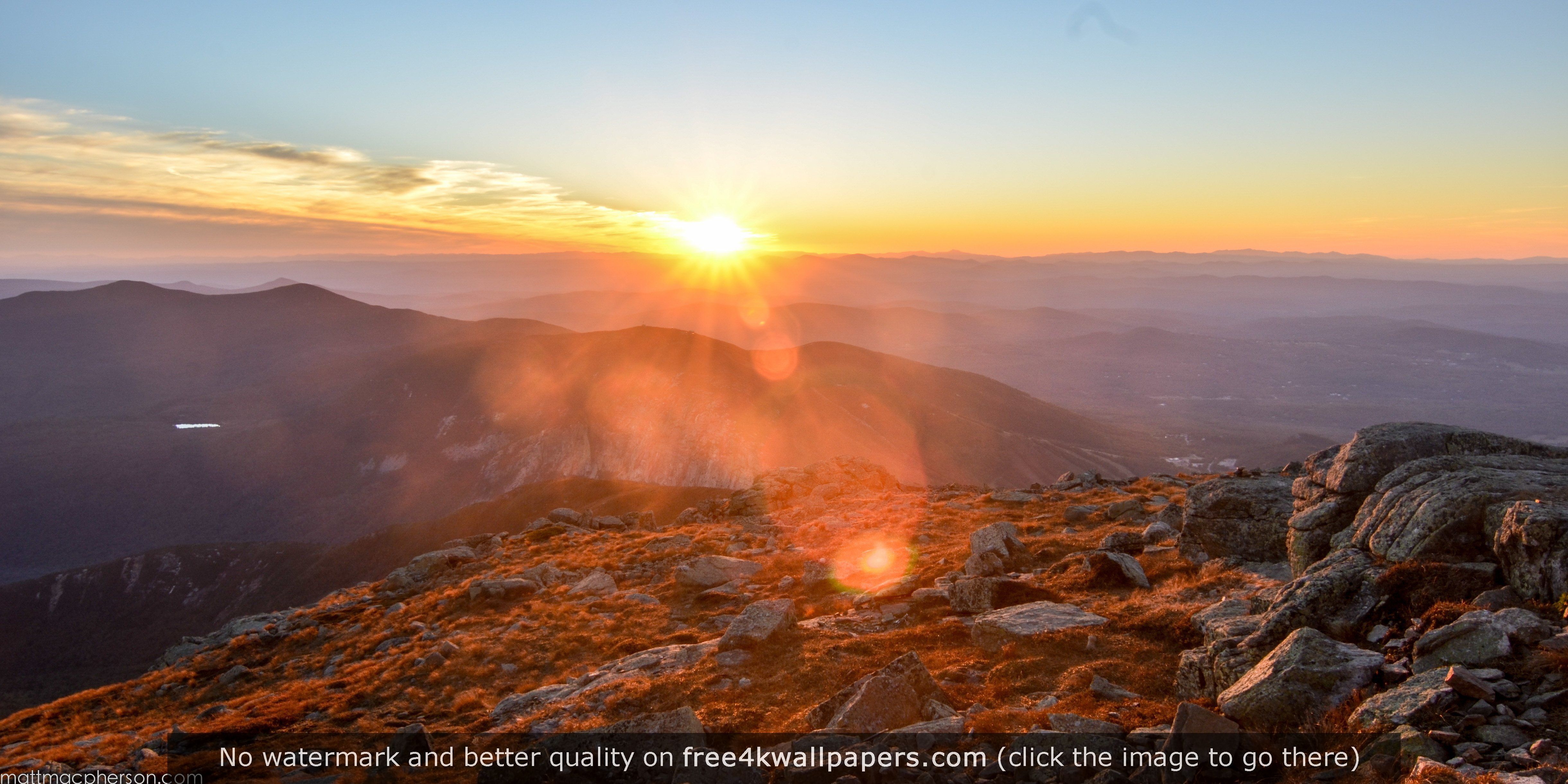 In The Dark Just To Watch Sunset On Franconia Ridge Wallpaper
