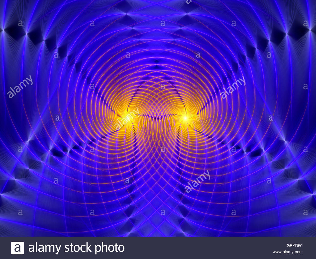 Gravitational Wave Interference Puter Generated Abstract Stock