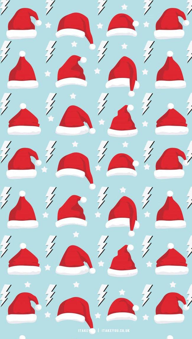 40 Preppy Christmas Wallpaper Ideas Santas Hat Wallpaper for