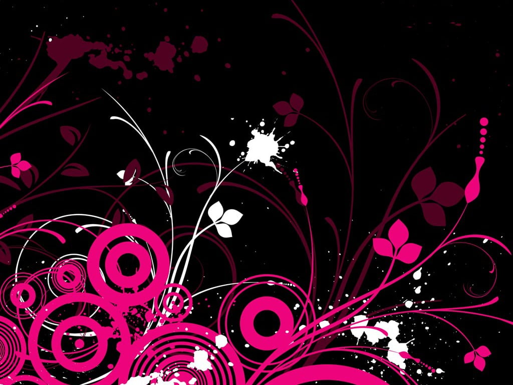 Pics Photos   Pink And Black Floral Cool Pink And Black