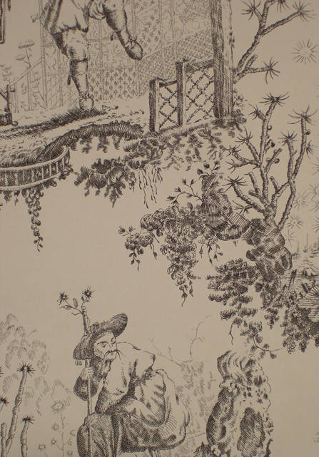 Chinese Toile Classic Wallpaper
