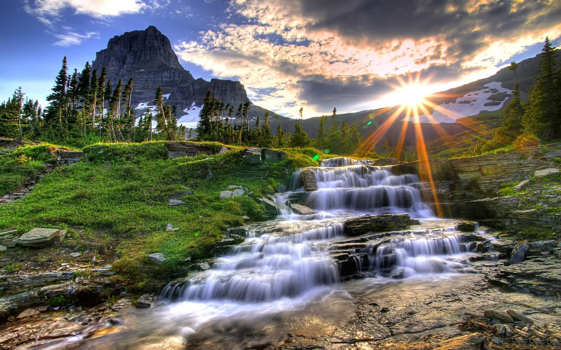 Wallpaper montana sunset mountain river wallpapers landscapes