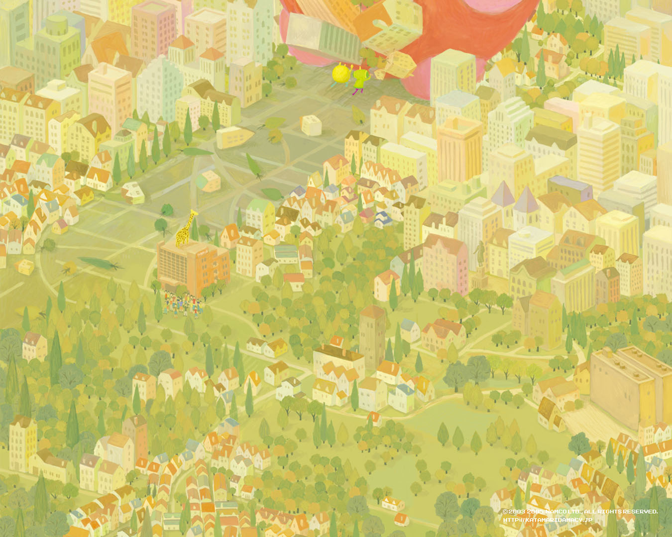 World Action Games Wallpaper Image Featuring Katamari Damacy