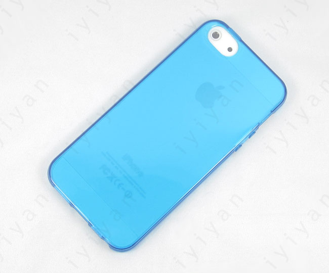 iPhone 5s Blue Clear Case Transparent Back