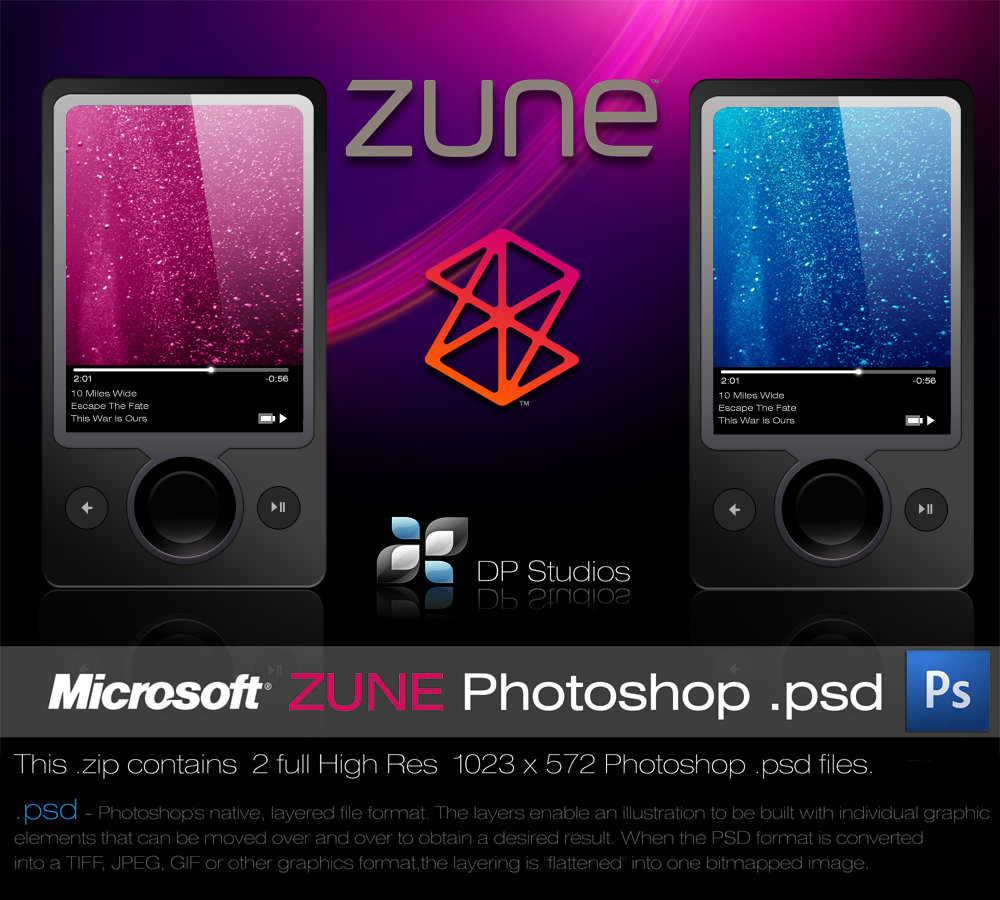 Microsoft Zune Psd By Digitalphenom
