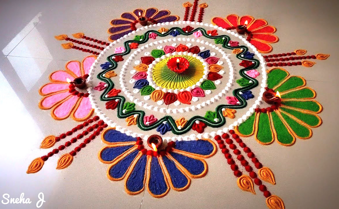 Free download Latest Free Hand Rangoli [1167x720] for your Desktop ...