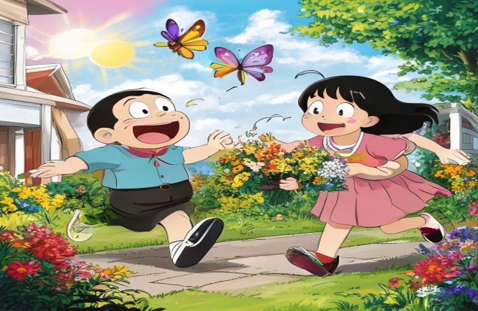 Nobita And Shizuka Wallpaper