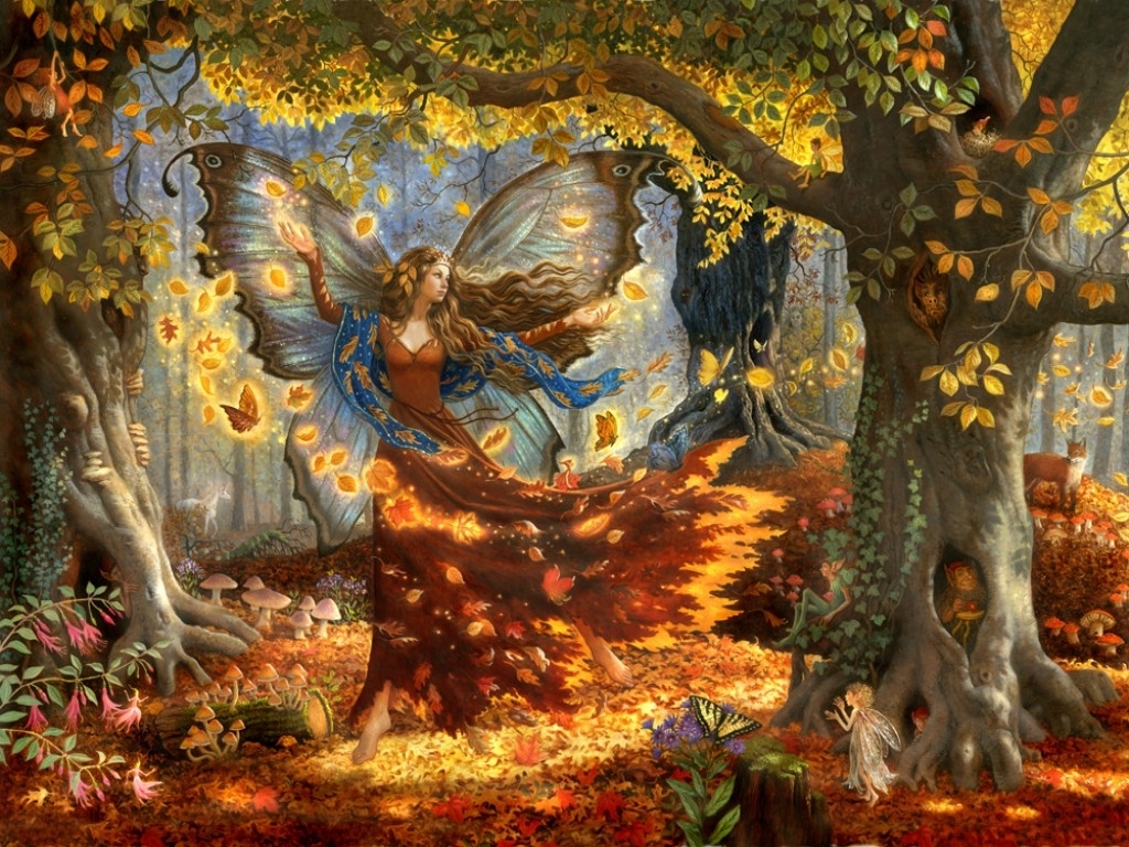Autumn Fairy Background Wallpaper Here You Can See