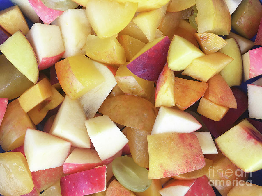 Chopped Apples Background Photograph By Tom Gowanlock