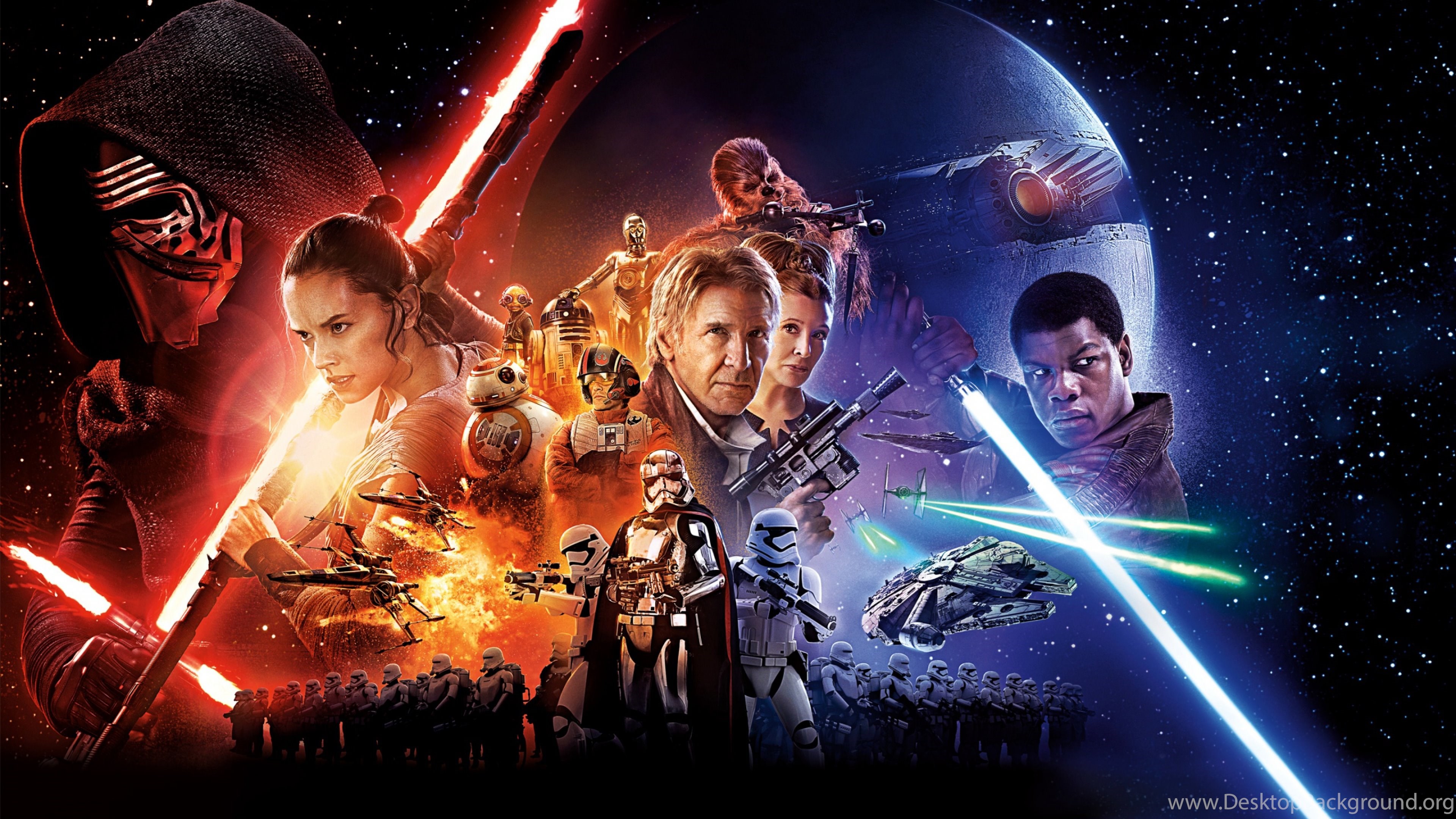Epic Star Wars The Force Awakens 4K Wallpaper