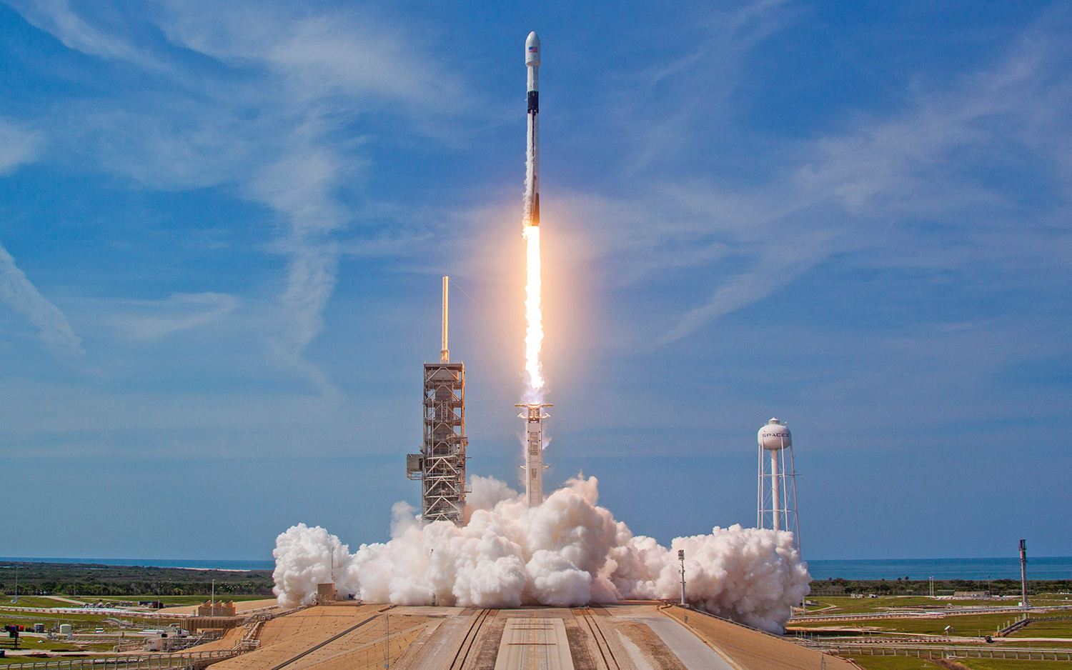 Photos Spacex Launches Lands 1st Block Falcon Rocket Space