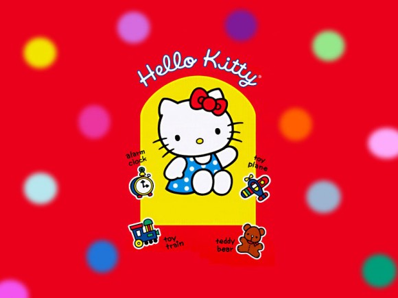 Red And Yellow Background Hello Kitty Wallpaper