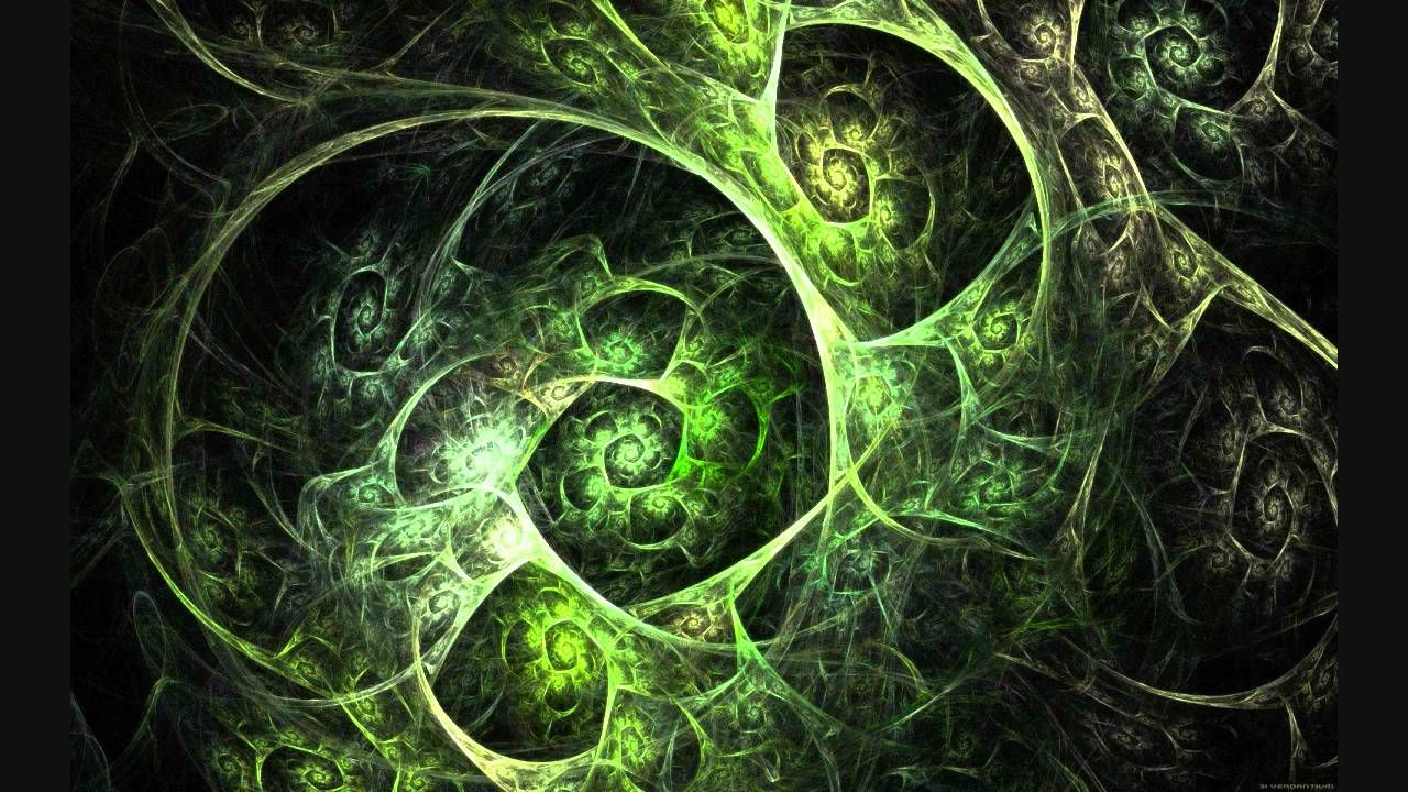 Gyroscope The Tea Party Green Wallpaper Fractal Image