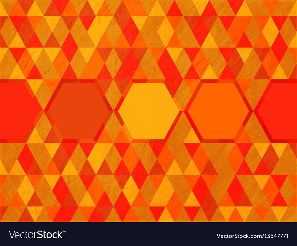 Octagon On Triangle Hot Color Background Vector Image