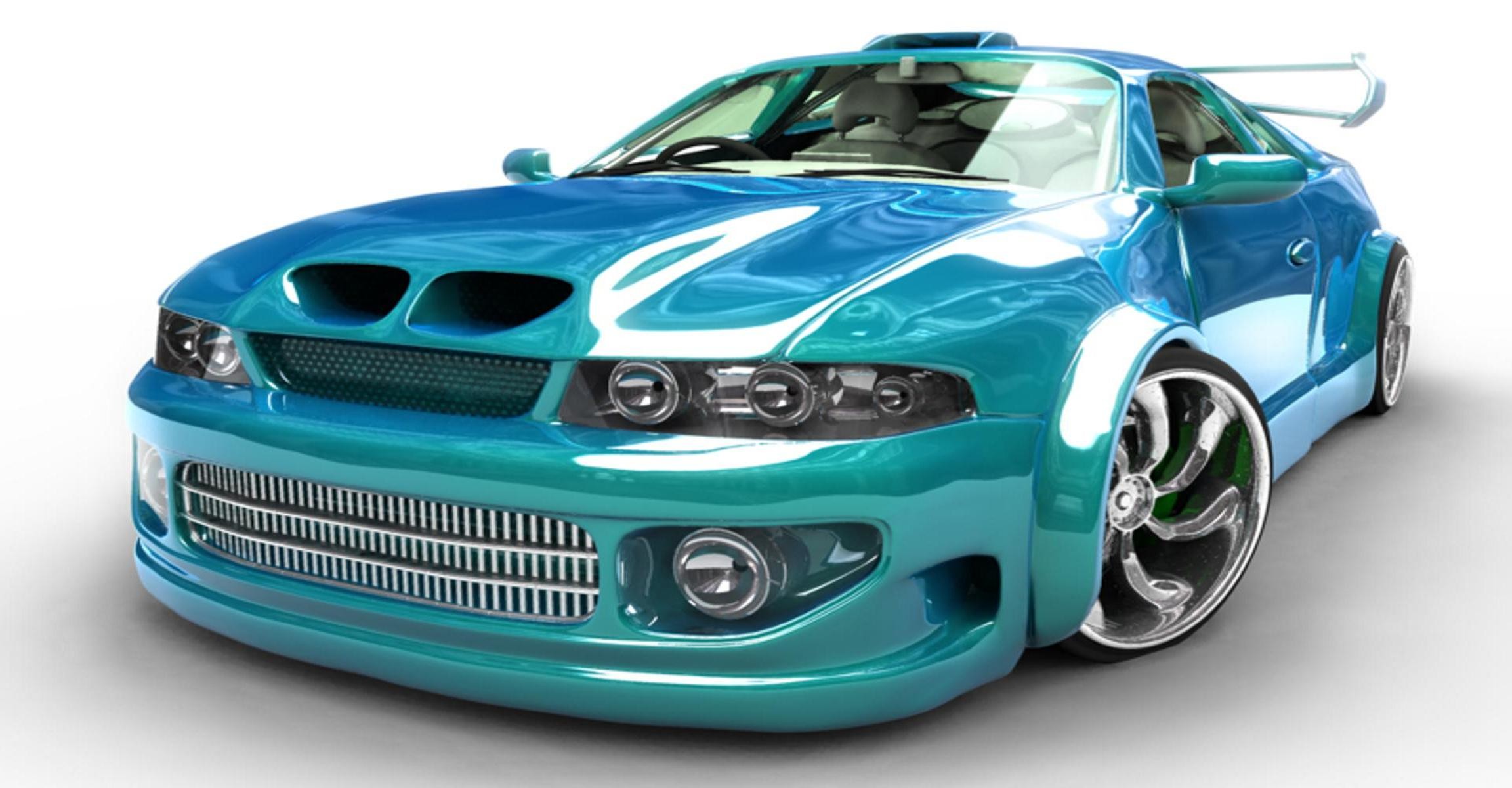 Blue Nissan Skyline Beautiful Sport Car