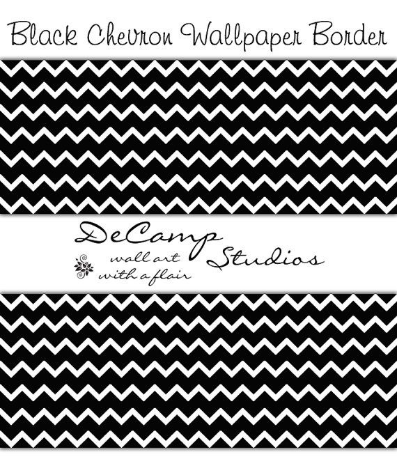 Black And White Chevron Wallpaper Border Wall Decals For Any Home Room