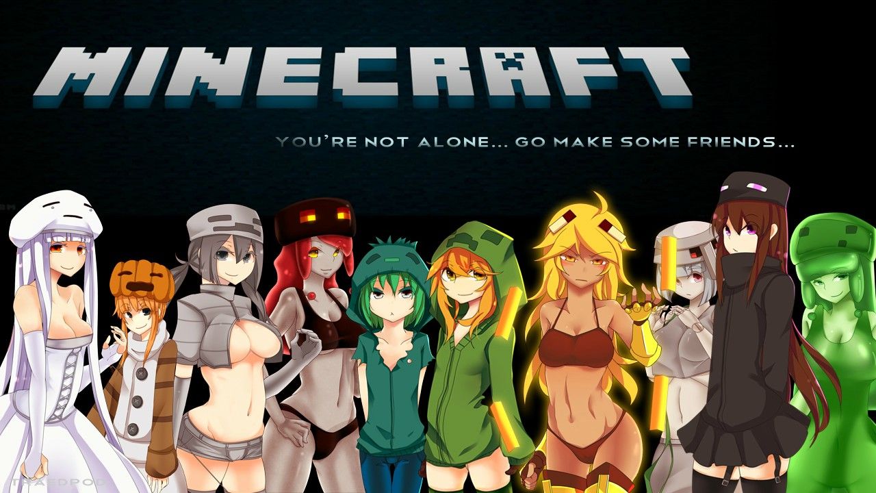 Minecraft Girls Characters HD Wallpaper