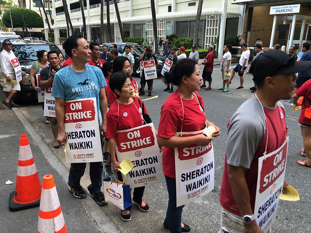 Local Strikes At Sheraton Waikiki