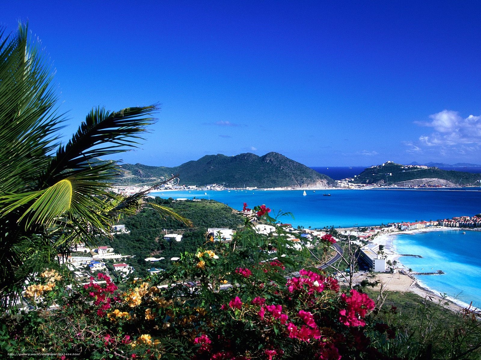 Wallpaper Caribbean Island Beach Landscape Desktop
