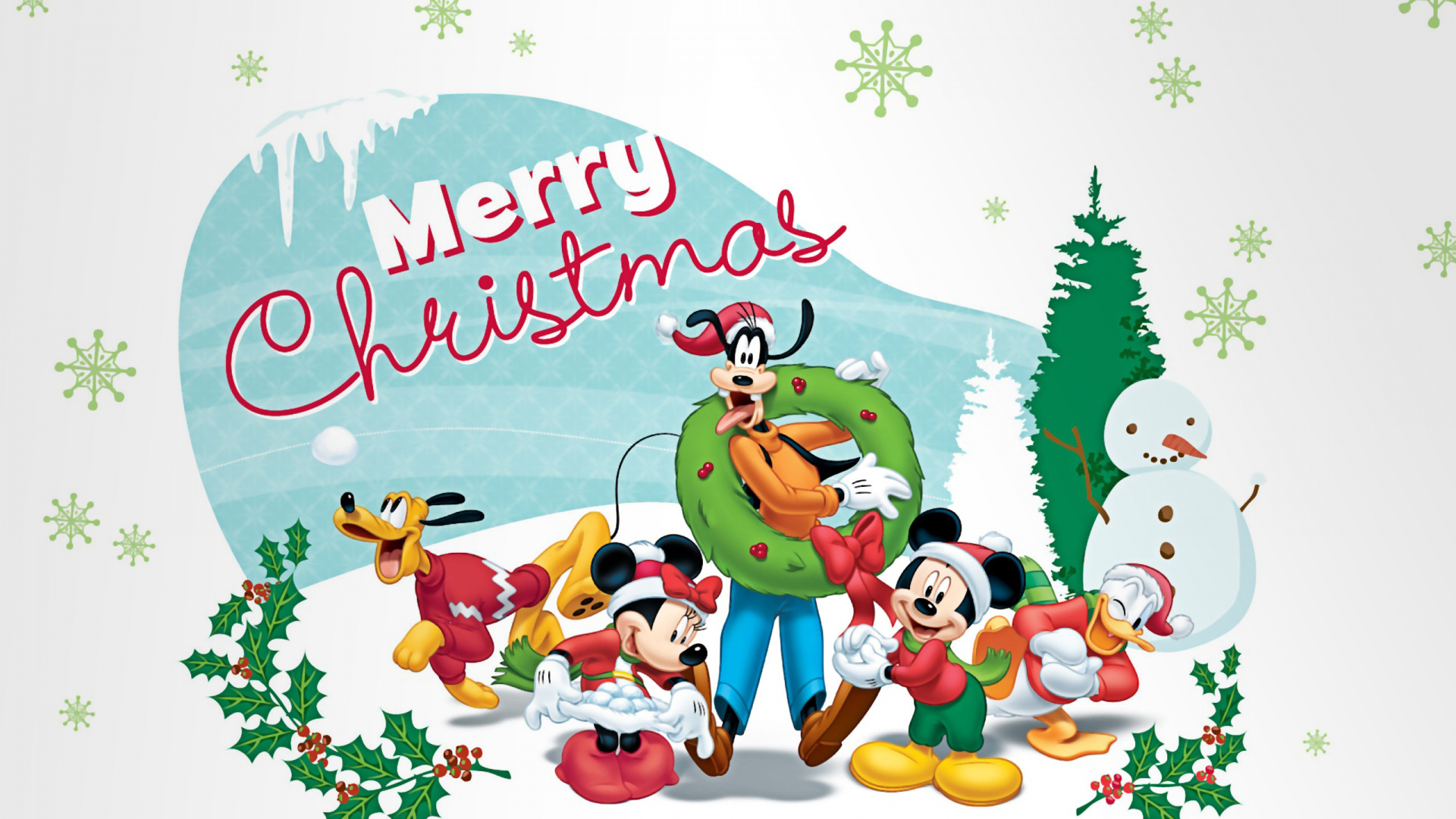 Minnie Mickey Mouse Disney World Christmas Wallpaper
