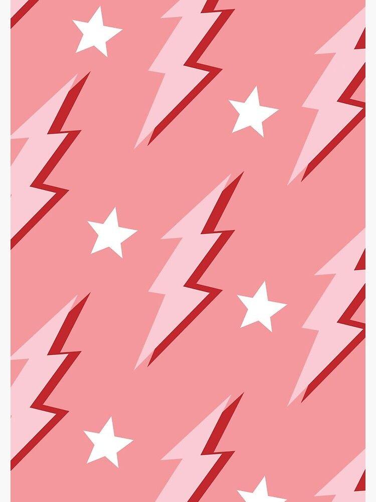 peach pink lightning bolt pattern redbubble Preppy wallpaper