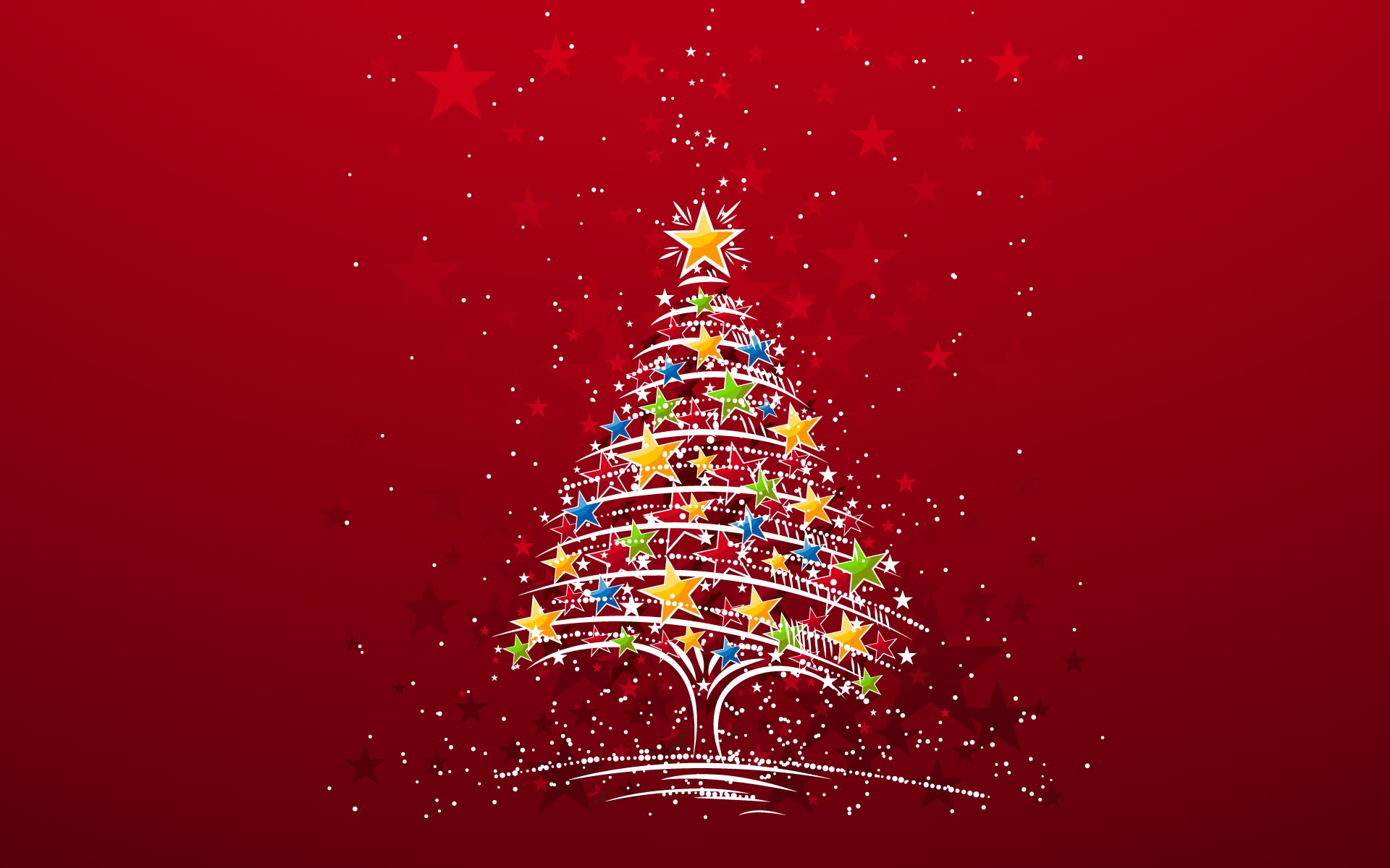 Christmas Tree Red Wallpaper Magic Merry