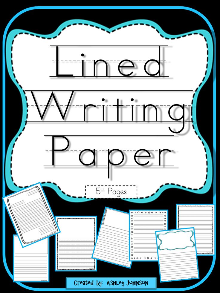 Student Writing Paper With Borders