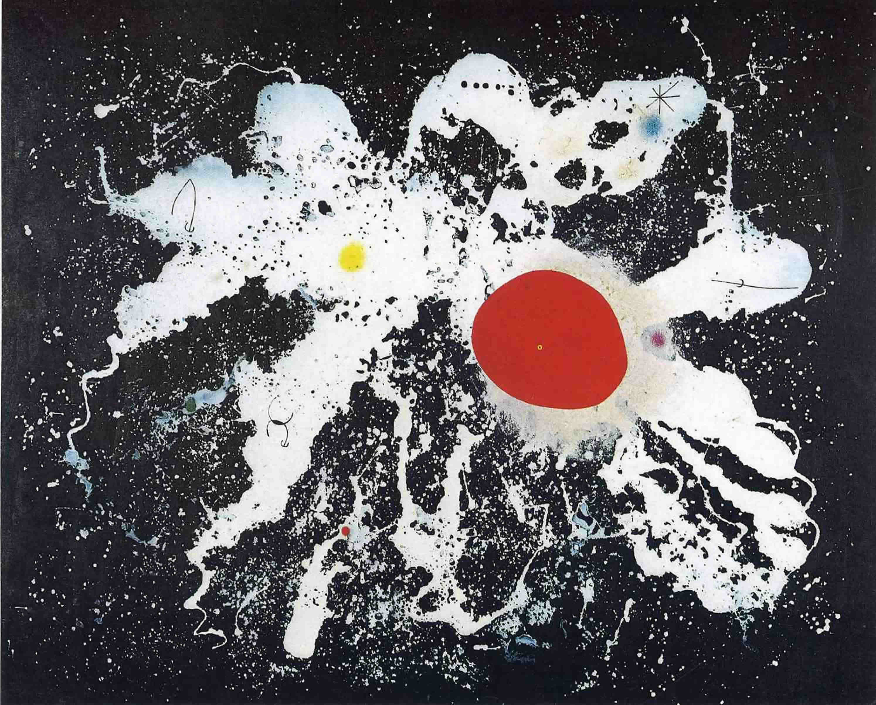 The Red Disc Joan Miro Wallpaper Image