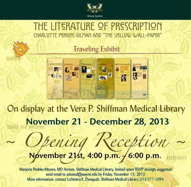 Of Prescription Charlotte Perkins Gilman And The Yellow Wallpaper