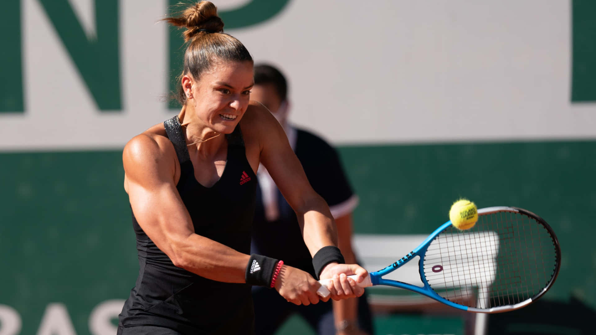Maria Sakkari Flexing Biceps Wallpaper