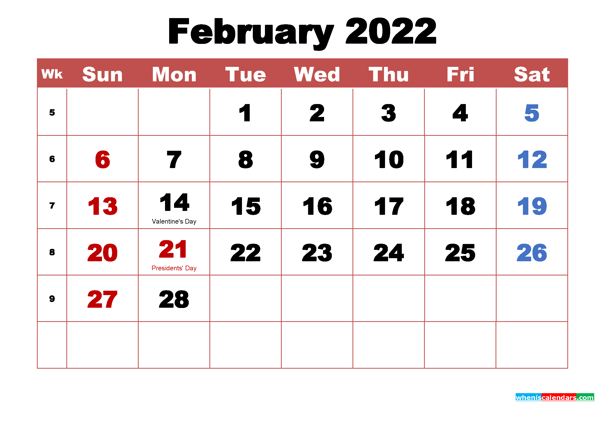 February Calendar Wallpaper High Resolution
