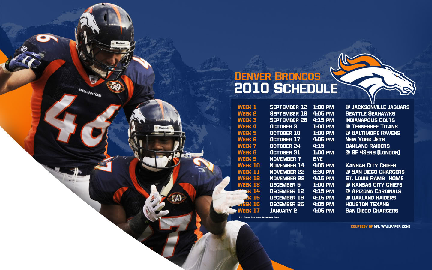 Denver Broncos Schedule Wallpaper Photo By Nflwallpaperzone