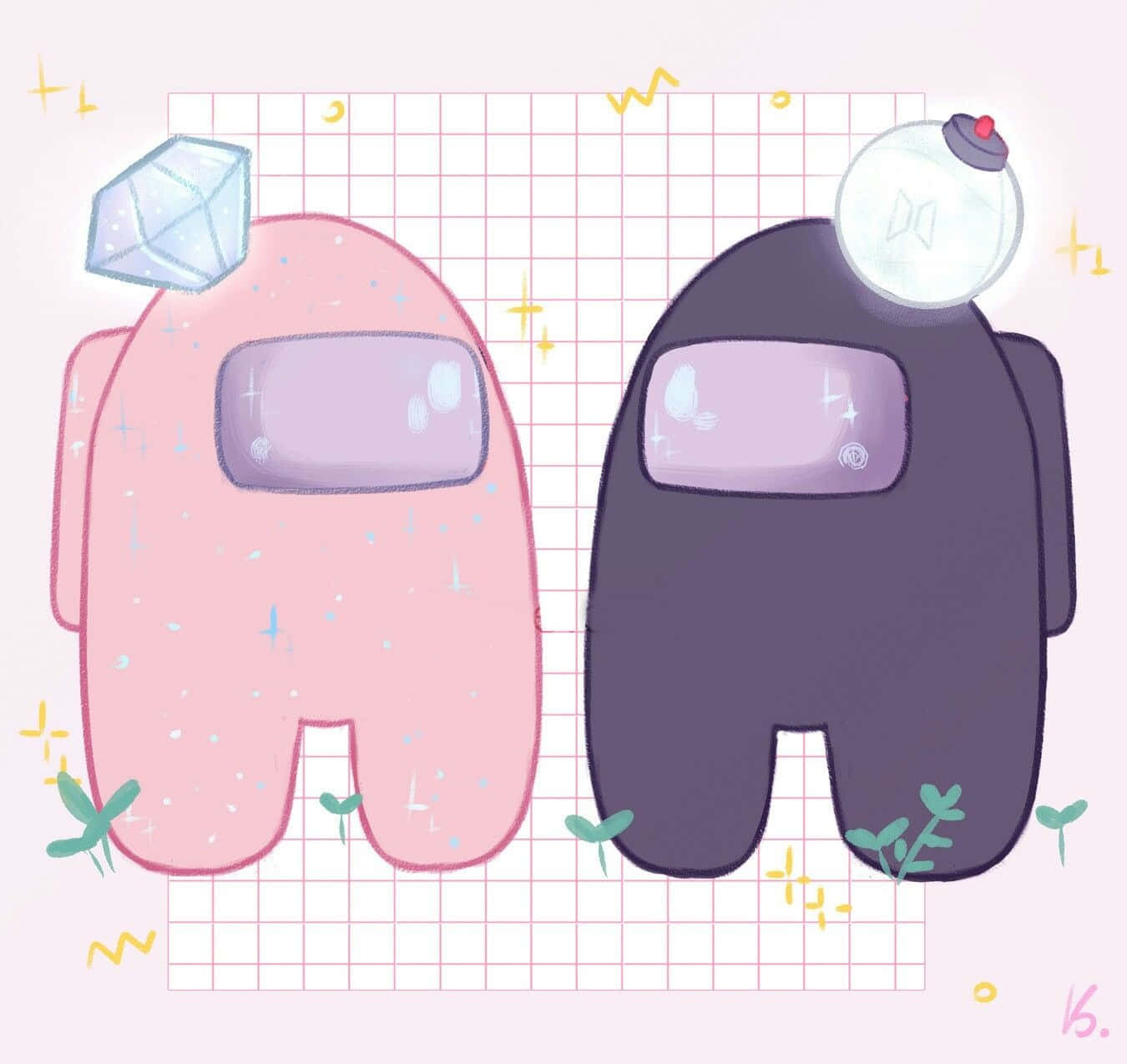 Cute Among Us Wallpaper