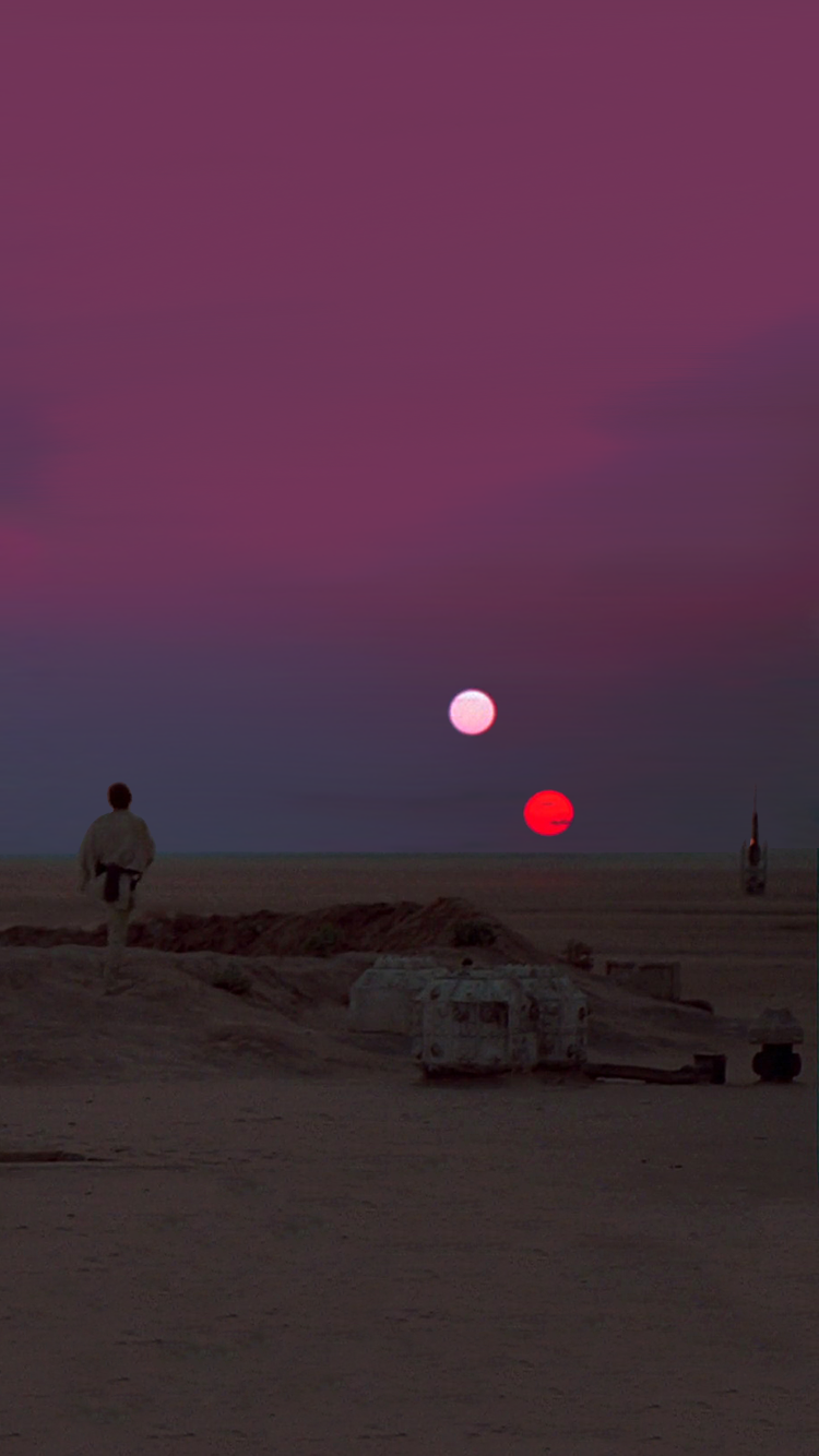 Star Wars Binary Sunset iPhone Wallpaper