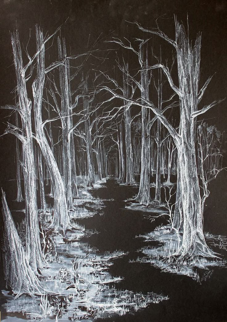 Black Background Painting Wallpaper